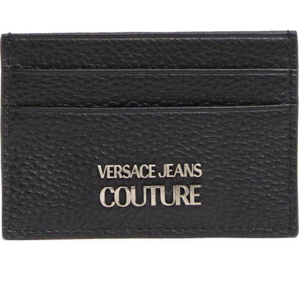 Versace Pebbled Leather Card Case